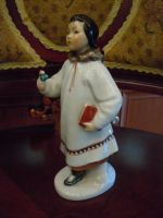 Лот: 25713839. Фото: 2. "Девочка-якутка" ЛФЗ СССР, конец... Антиквариат