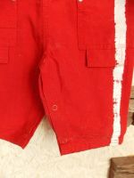 Лот: 12014529. Фото: 2. Полукомбинезон красный с аппликацией... Одежда и аксессуары