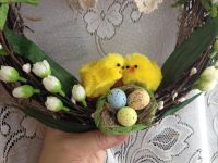 Лот: 9442833. Фото: 2. Пасха. Венок с цыплятами. Предметы интерьера