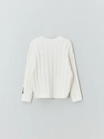 Лот: 23343474. Фото: 3. Вязаный джемпер с вышивкой для... Дети растут