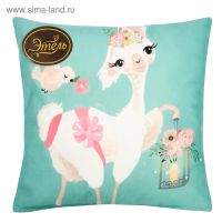 Лот: 12683751. Фото: 2. Наволочка декоративная "Llama". Домашний текстиль
