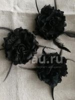 Лот: 18726939. Фото: 3. Цветок черная роза (резинка, заколка... Красноярск
