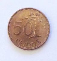 Лот: 20320162. Фото: 2. Финляндия 50 пенни 1963 первый... Монеты