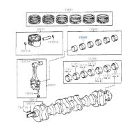 Лот: 25798644. Фото: 2. Вкладыш шатунный Toyota 1JZ-GE... Автозапчасти