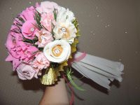 Лот: 6193254. Фото: 2. Конфетный букет роз из конфет... Цветы, букеты