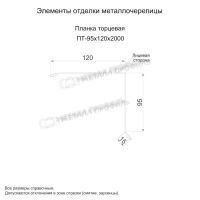 Лот: 24033884. Фото: 2. Планка торцевая 95х120х2000 (ПЭ-01-RR32-0... Строительные материалы