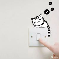 Лот: 16433285. Фото: 2. Наклейка "Спящий кот"🐈. Предметы интерьера
