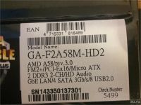 Лот: 8874233. Фото: 5. Материнская плата GigaByte GA-F2A58M-HD2...