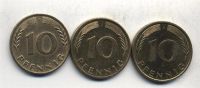 Лот: 1247701. Фото: 2. Монеты Германии "10 фенингов... Монеты