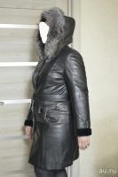 Лот: 13305310. Фото: 2. Кожаная дубленка, размер 52. Женская одежда