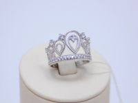 Лот: 14611202. Фото: 2. СЕРЕБРЯНОЕ КОЛЬЦО С ФИАНИТАМИ... Ювелирные изделия, бижутерия, часы