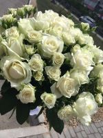 Лот: 13952388. Фото: 2. Букет Белые Розы. Цветы, букеты