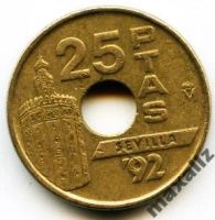 Лот: 5939905. Фото: 2. 25 песет , Испания, 1992, Олимпиада... Монеты