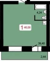 Лот: 10596884. Фото: 2. Квартира в новом доме на ул. Годенко... Продажа