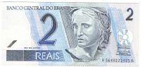 Лот: 1693148. Фото: 2. 2 реала 2001 год. Бразилия. Банкноты