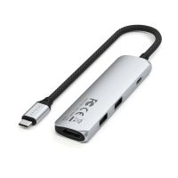 Лот: 24980309. Фото: 3. USB-хаб Satechi 4-в-1 USB-C Slim... Компьютеры, оргтехника, канцтовары