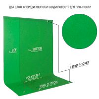 Лот: 10729569. Фото: 3. Зелёный фон (Хромакей или Фотофон... Красноярск
