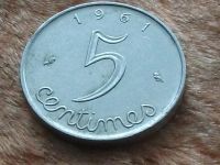Лот: 10900367. Фото: 2. Монета 5 сантим пять Франция 1961... Монеты