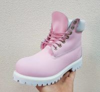 Лот: 10790880. Фото: 2. Ботинки Timberland pink-white... Женская обувь