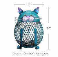 Лот: 10278151. Фото: 3. Металлическая копилка "Кот", ручная... Домашний быт