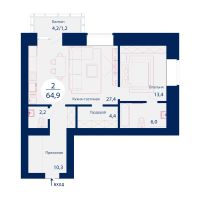 Лот: 15868498. Фото: 2. Продам современную 2комн. с ремонтом... Продажа