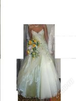 Лот: 616065. Фото: 2. свадебное платье золотисто-фисташковое. Свадебная мода