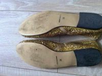 Лот: 9691152. Фото: 2. Балетки с золотыми пайетками 38... Женская обувь