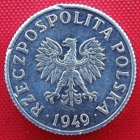 Лот: 2555202. Фото: 2. (№2083-4/LF) 1 грош 1949 (Польша... Монеты
