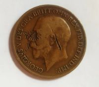 Лот: 25663367. Фото: 2. Великобритания 1 пенни 1920 Георг... Монеты