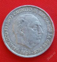 Лот: 1589341. Фото: 2. (№779) 10 сентимо 1959 (Испания... Монеты