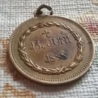 Лот: 10308550. Фото: 2. Медаль 1888год Фридрих. Пруссия... Значки, медали, жетоны
