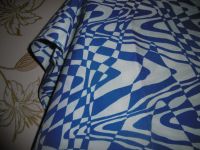 Лот: 10993949. Фото: 3. Отрез бело-синей ткани производства... Ручная работа