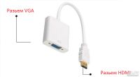 Лот: 18047615. Фото: 2. Переходник HDMI VGA белый. Комплектующие