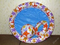 Лот: 1048276. Фото: 2. Надувной бассейн + мяч + круг. Игрушки