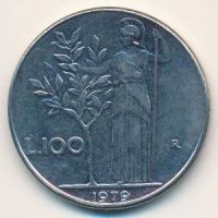 Лот: 8749447. Фото: 2. Италия 100 лир 1979 года. Сохран... Монеты