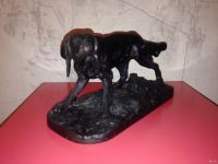 Лот: 13017436. Фото: 2. Статуэтка фигурка чугун Сеттер... Антиквариат