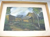 Лот: 657071. Фото: 2. Картина маслом " Гроза". Картины, панно