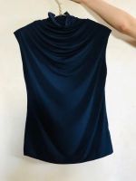 Лот: 16284588. Фото: 2. Блуза, блузка темно-синяя размер... Женская одежда