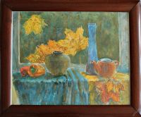 Лот: 15001235. Фото: 2. "Осень" бумага акварель Щербакова... Живопись, скульптура, фото
