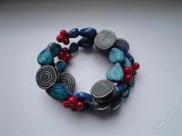 Лот: 653527. Фото: 2. Изделия из полимерной глины браслет... Ювелирные изделия, бижутерия, часы