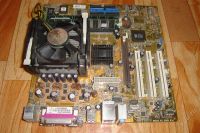 Лот: 2703229. Фото: 3. Asus P4S800-MX + проц Intel Celeron... Компьютеры, оргтехника, канцтовары