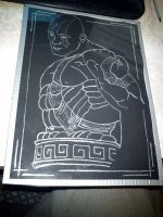 Лот: 5000565. Фото: 2. Мужиг. рисунок алюминием на стекле... Компьютеры, оргтехника, канцтовары