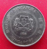 Лот: 2579632. Фото: 2. (№2294-4/LF) 10 центов 1986 (Сингапур... Монеты