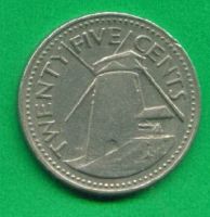 Лот: 8884648. Фото: 2. Барбадос 25 центов 1973 (х99). Монеты