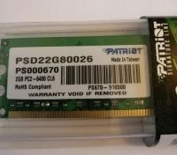Лот: 20869167. Фото: 2. Оперативная память Patriot PSD22G80026... Комплектующие