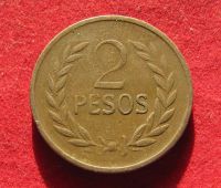 Лот: 19922944. Фото: 2. Колумбия 2 песо, 1977 г. Монеты