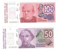 Лот: 2639319. Фото: 3. Набор банкнот Аргентина (1, 5... Коллекционирование, моделизм