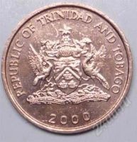 Лот: 1588695. Фото: 2. Остров Тринидад и Тобаго. 5 цент... Монеты