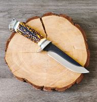 Лот: 20347986. Фото: 2. Нож Лев. С чехлом. Сталь 65х13... Охота