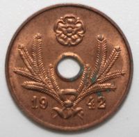 Лот: 6094803. Фото: 2. 5 пенни 1942 год. Финляндия. Монеты